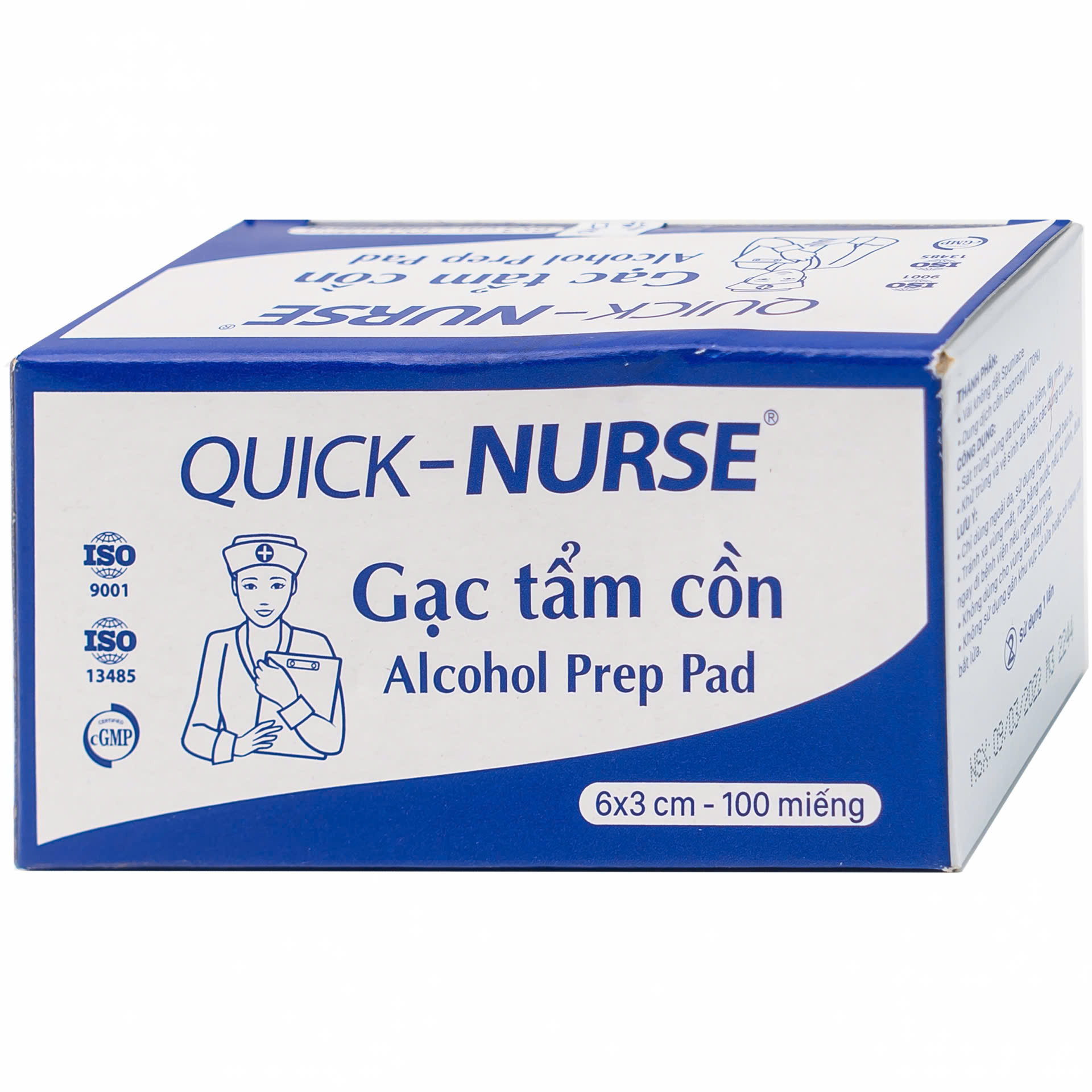 Gạc tẩm cồn 6cm x 3cm